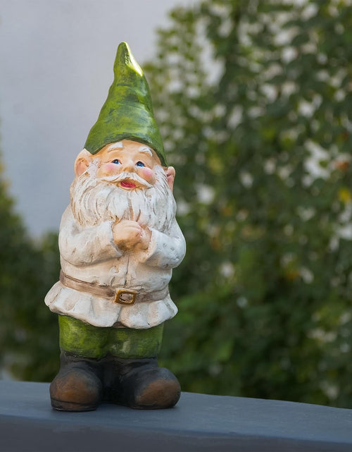 Load image into Gallery viewer, 12&quot; Tall Outdoor Garden Gnome Folding Hands Yard Statue Decoration
