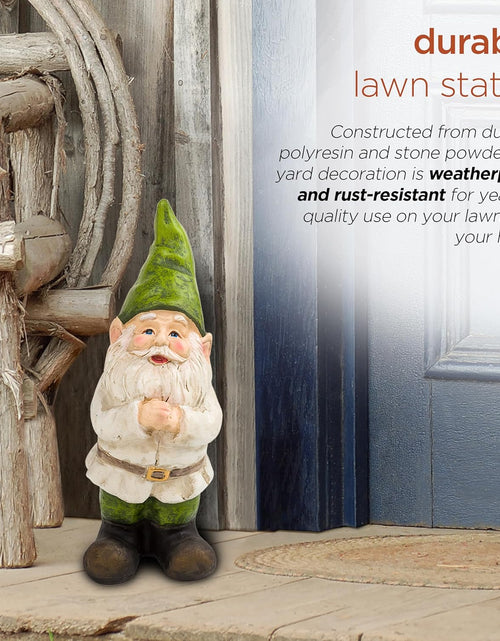 Load image into Gallery viewer, 12&quot; Tall Outdoor Garden Gnome Folding Hands Yard Statue Decoration
