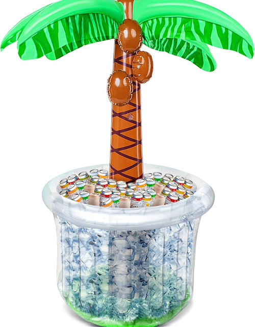 Load image into Gallery viewer, 60&quot; Inflatable Palm Tree Cooler, Beach Theme Ocean Jungle Tropical Themed Summer Outdoor Drink Cooler
