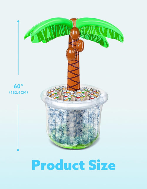 Load image into Gallery viewer, 60&quot; Inflatable Palm Tree Cooler, Beach Theme Ocean Jungle Tropical Themed Summer Outdoor Drink Cooler
