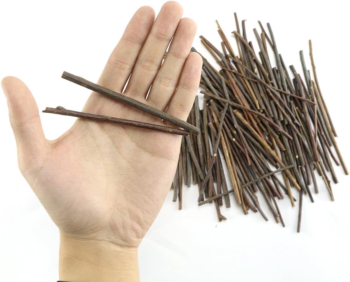 10cm 0.1-0.2 Inch in Diameter Wood Log Sticks for DIY Crafts (100)
