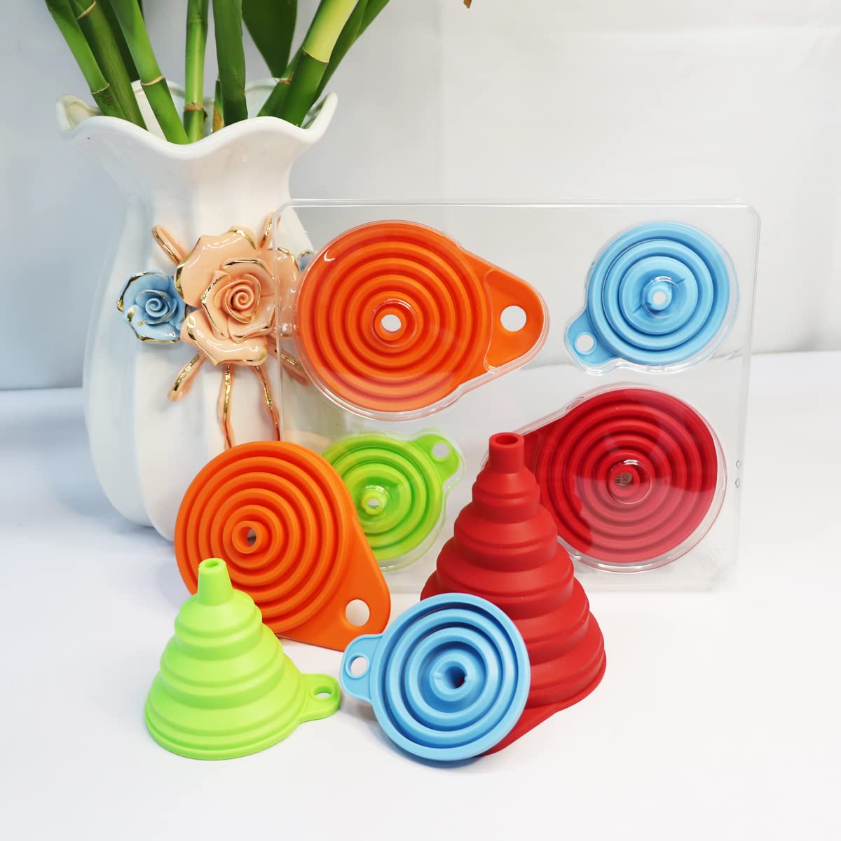 Set 4 Pack, Small and Large, Kitchen Gadgets Accessories Foldable