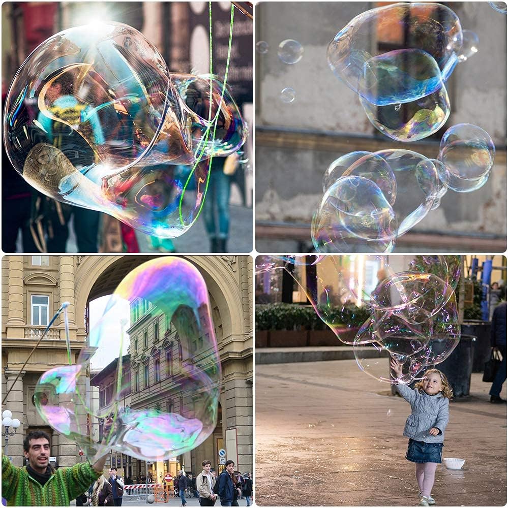 2Pcs Stainless Steel Giant Bubble Blower Wands