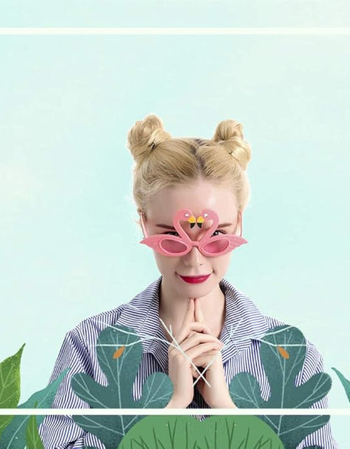 Load image into Gallery viewer, 9 Pairs Funny Hawaiian Glasses, Tropical Fancy Dress Props, Fun Summer
