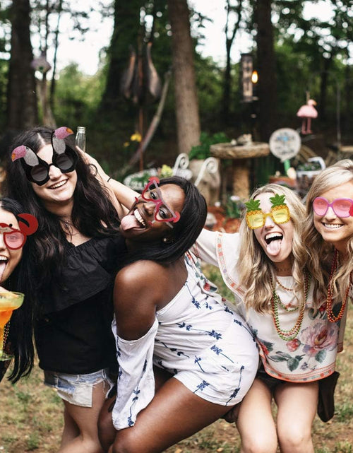 Load image into Gallery viewer, 9 Pairs Funny Hawaiian Glasses, Tropical Fancy Dress Props, Fun Summer
