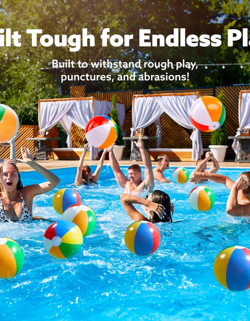 Load image into Gallery viewer, Rainbow Beach Balls(12 Pack), 12&#39;&#39; Inflatable Swimming Pool Toys for Summer
