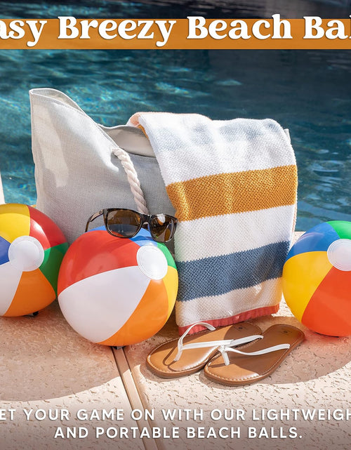 Load image into Gallery viewer, Rainbow Beach Balls(12 Pack), 12&#39;&#39; Inflatable Swimming Pool Toys for Summer
