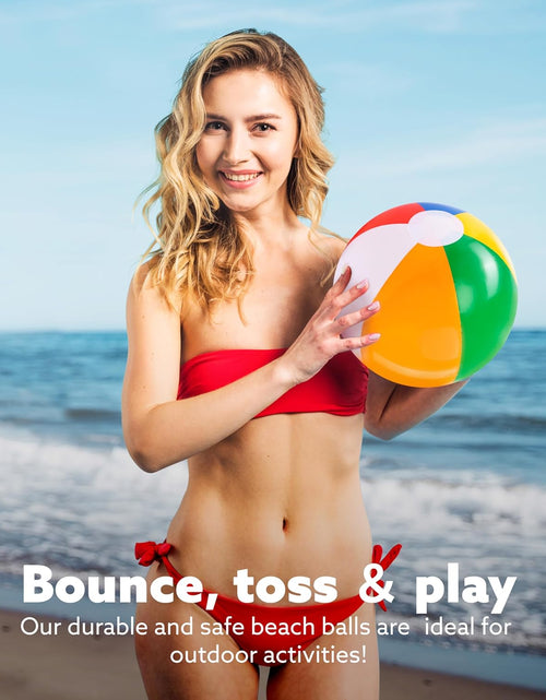 Load image into Gallery viewer, Rainbow Beach Balls(12 Pack), 12&#39;&#39; Inflatable Swimming Pool Toys for Summer
