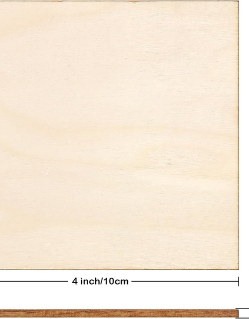 Load image into Gallery viewer, 50PCS 4x4 Inch Wood Squares Unfinished Square Wood Pieces for Crafts,Painting, Writing
