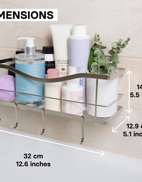 Load image into Gallery viewer, Shower Caddy - Self Adhesive Shower Organizer w/ 4 Hooks Rack for Bathroom, Shower Accessories
