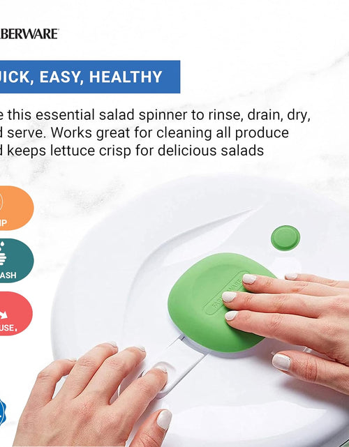 Load image into Gallery viewer, 6.6 quart Pump Spinner with Bowl, Colander and Built in draining System
