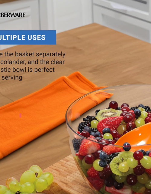 Load image into Gallery viewer, 6.6 quart Pump Spinner with Bowl, Colander and Built in draining System
