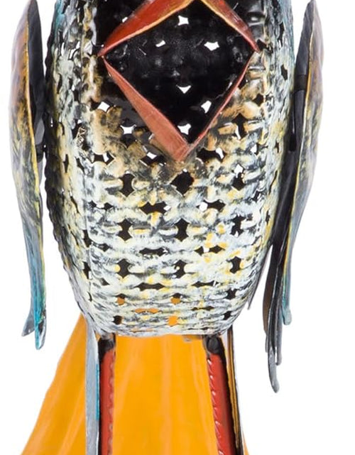 Load image into Gallery viewer, 11&quot; Tall Outdoor Metal Wide-Eyed Bird Standing Yard Statue Decoration
