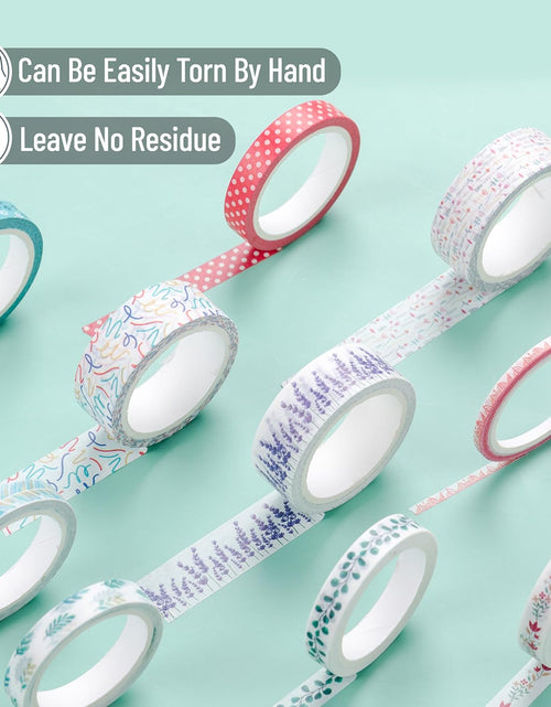 Load image into Gallery viewer, 21 Rolls, Decorative Cute Floral Washi Tape for Bible Journaling, Bullet Journal Supplies
