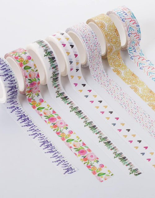 Load image into Gallery viewer, 21 Rolls, Decorative Cute Floral Washi Tape for Bible Journaling, Bullet Journal Supplies
