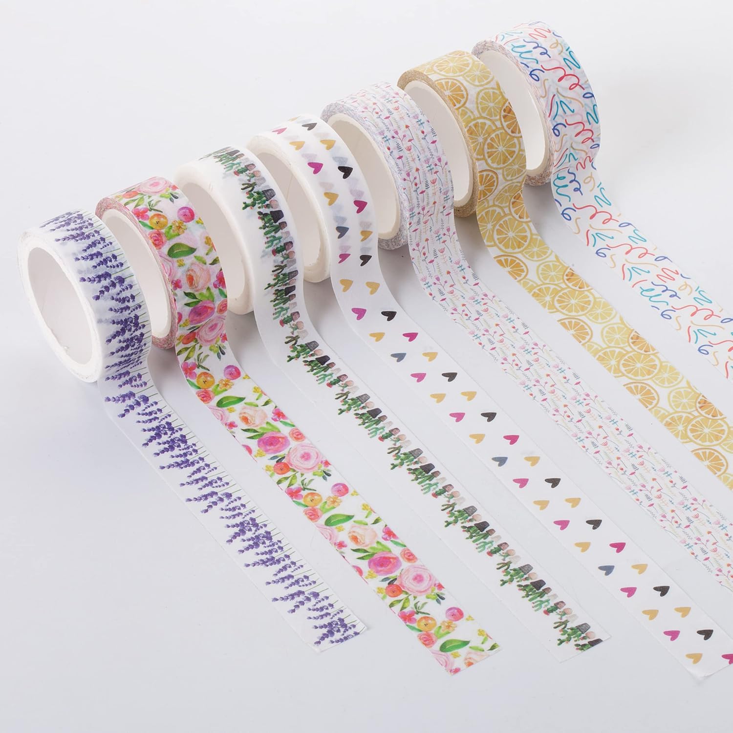 21 Rolls, Decorative Cute Floral Washi Tape for Bible Journaling, Bullet Journal Supplies