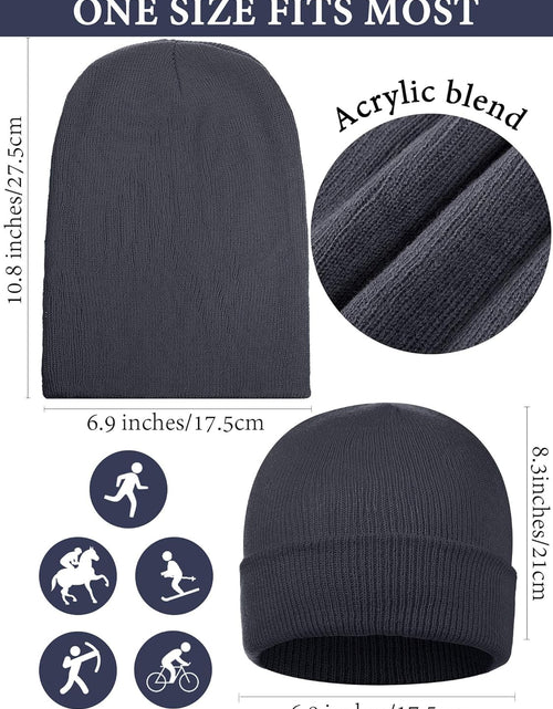 Load image into Gallery viewer, 6 Pack Beanie Hats Pack for Men Women Winter Hats Knitted
