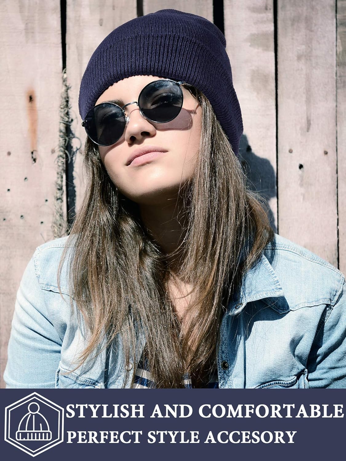 6 Pack Beanie Hats Pack for Men Women Winter Hats Knitted