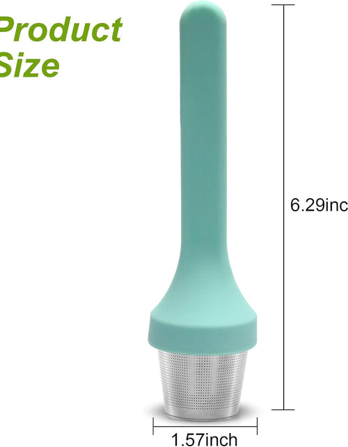 Load image into Gallery viewer, Tea Cup Filter Silicone Handle Stainless Steel Tea Strainer
