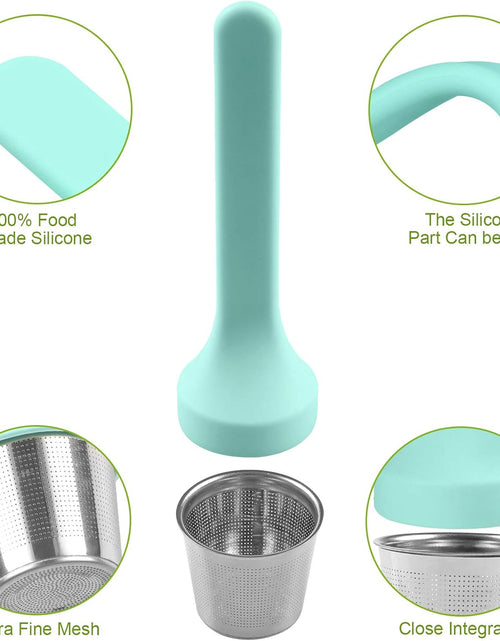 Load image into Gallery viewer, Tea Cup Filter Silicone Handle Stainless Steel Tea Strainer
