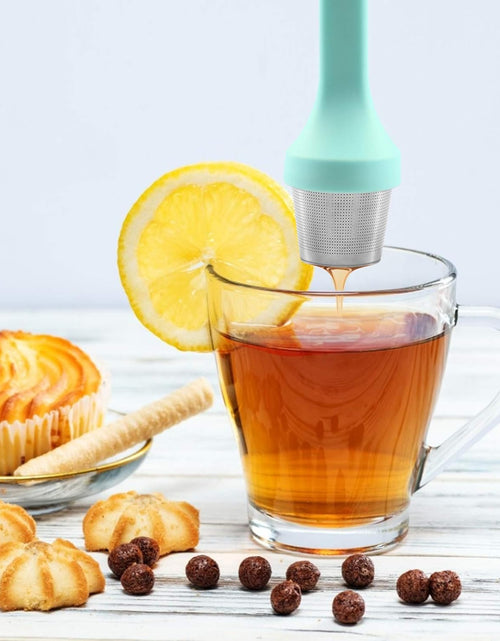 Load image into Gallery viewer, Tea Cup Filter Silicone Handle Stainless Steel Tea Strainer
