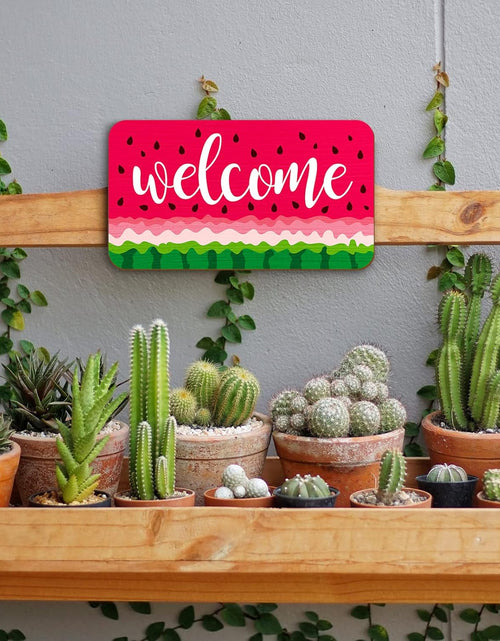 Load image into Gallery viewer, 2 Pieces Watermelon Hanging Sign Summer Watermelon Hanging Door Sign
