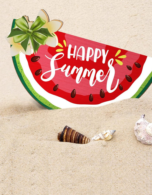 Load image into Gallery viewer, 2 Pieces Watermelon Hanging Sign Summer Watermelon Hanging Door Sign
