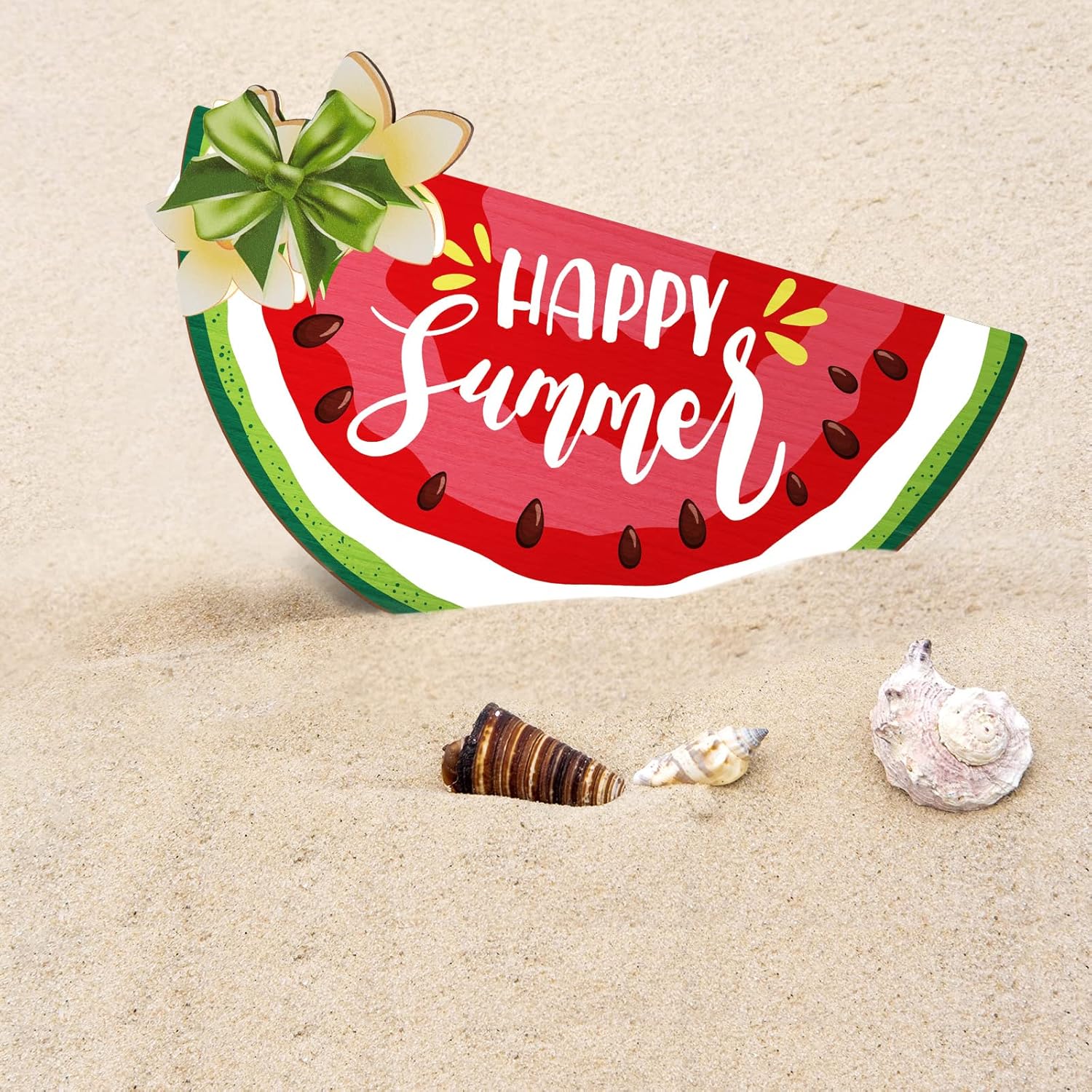 2 Pieces Watermelon Hanging Sign Summer Watermelon Hanging Door Sign