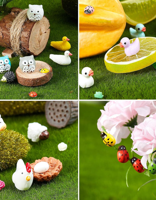 Load image into Gallery viewer, 100 Pcs Mini Resin Animals Tiny Miniature Animals Small Duck Figures Tiny Resin
