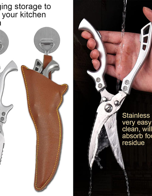 Load image into Gallery viewer, Professional Heavy Duty Kitchen Scissors - Spring Loaded Ultra Sharp Stainless Steel Multipurpose
