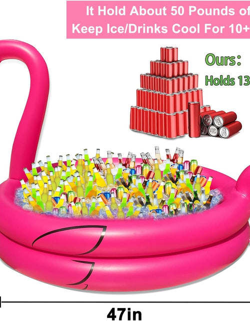 Load image into Gallery viewer, Giant Flamingo Cooler with Quick-Drain &amp; 130+ Cans Super Large Capacity
