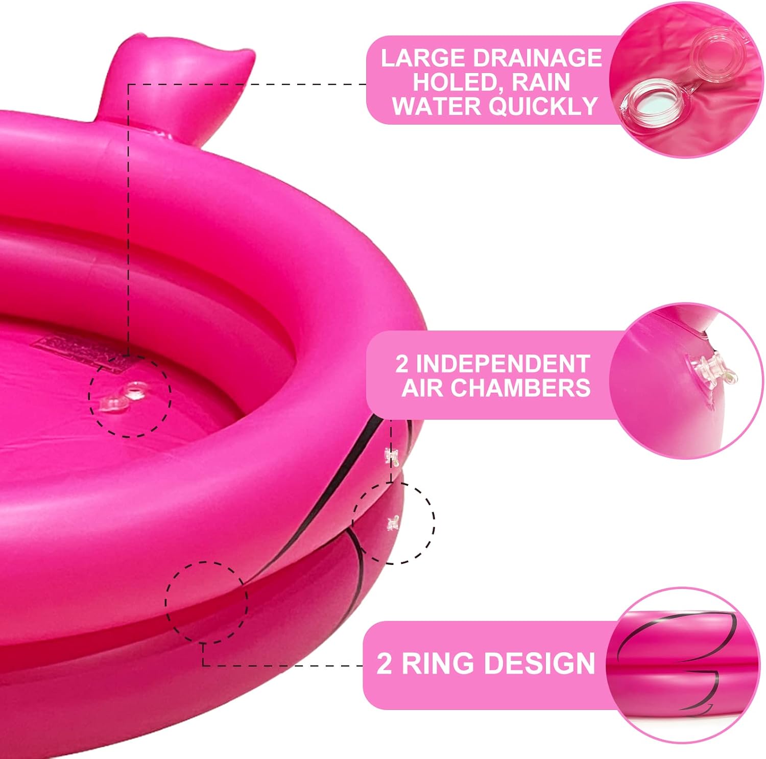 Giant Flamingo Cooler with Quick-Drain & 130+ Cans Super Large Capacity