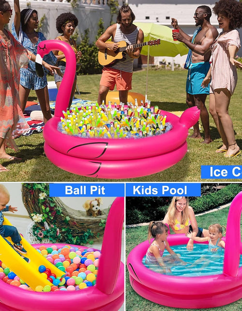 Load image into Gallery viewer, Giant Flamingo Cooler with Quick-Drain &amp; 130+ Cans Super Large Capacity
