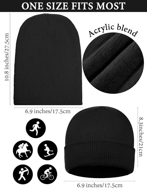 Load image into Gallery viewer, 6 Pack Beanie Hats Pack for Men Women Winter Hats Knitted
