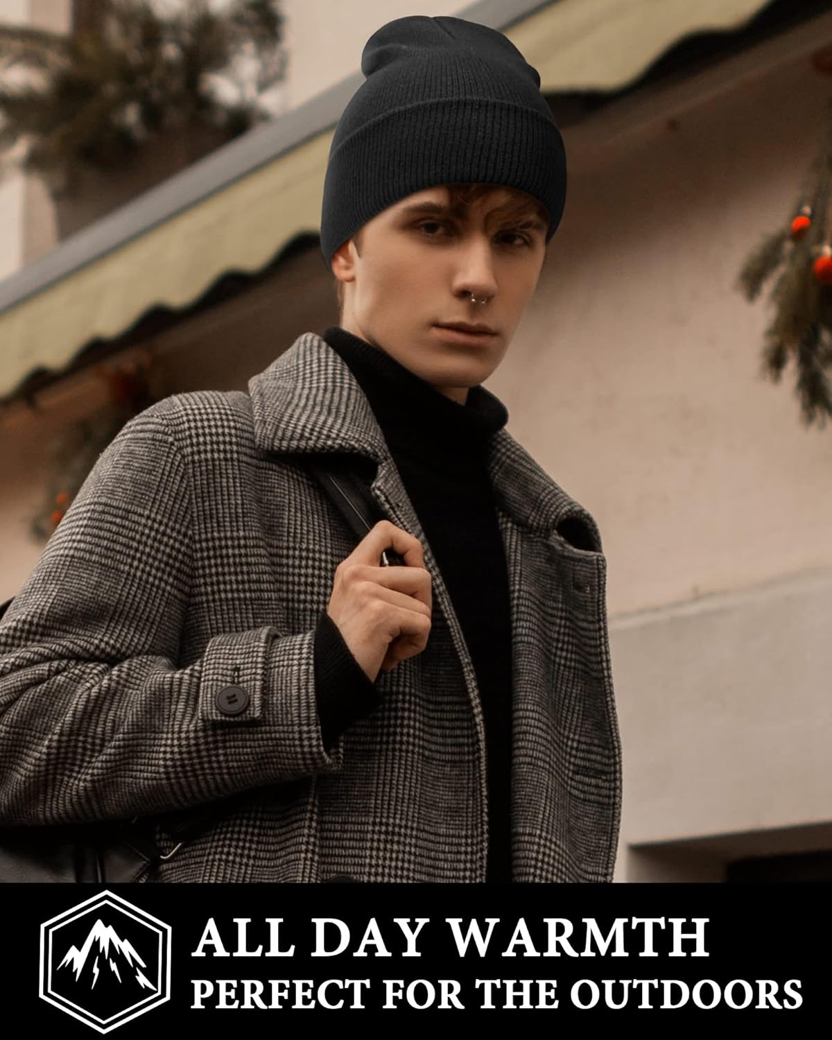 6 Pack Beanie Hats Pack for Men Women Winter Hats Knitted