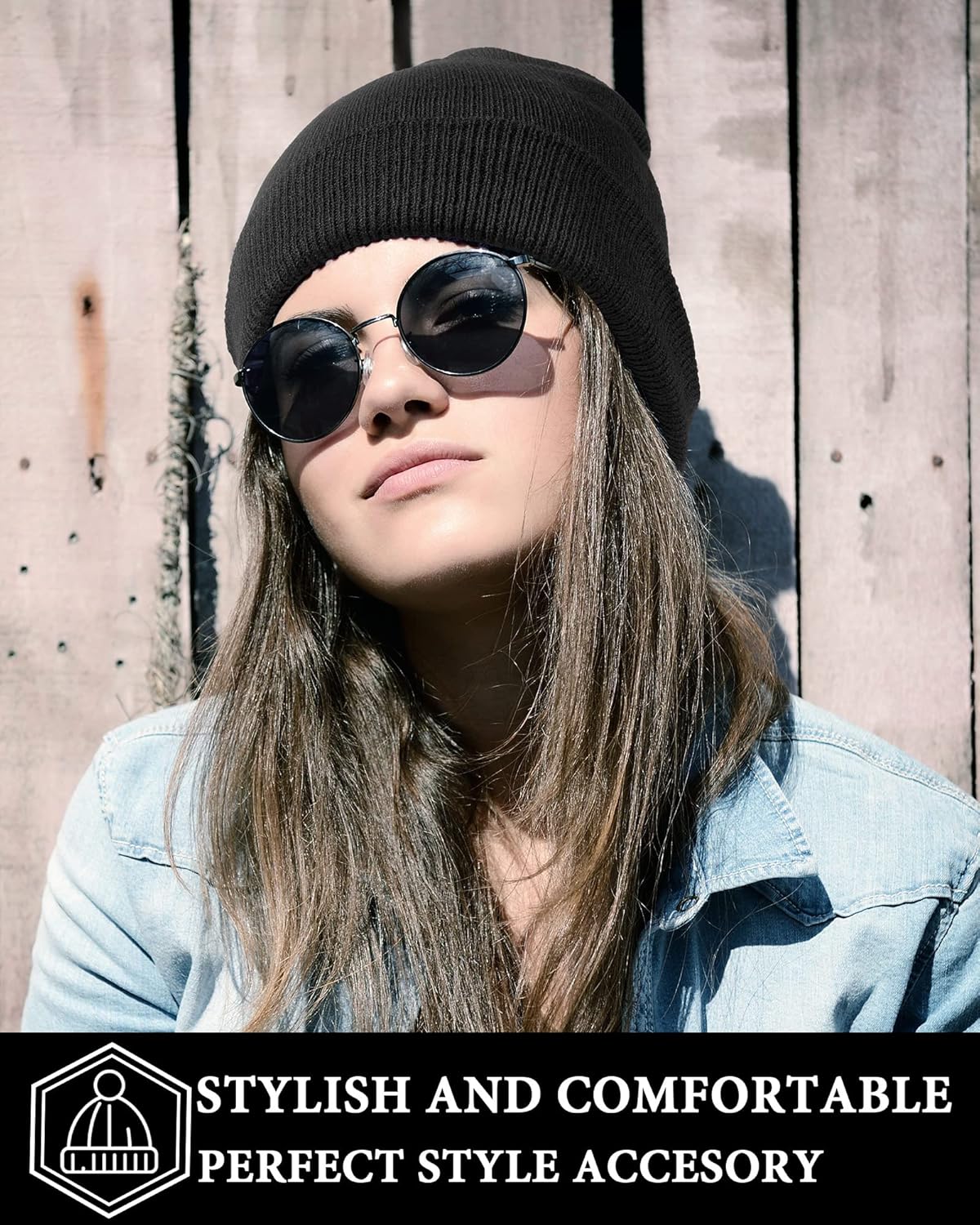 6 Pack Beanie Hats Pack for Men Women Winter Hats Knitted