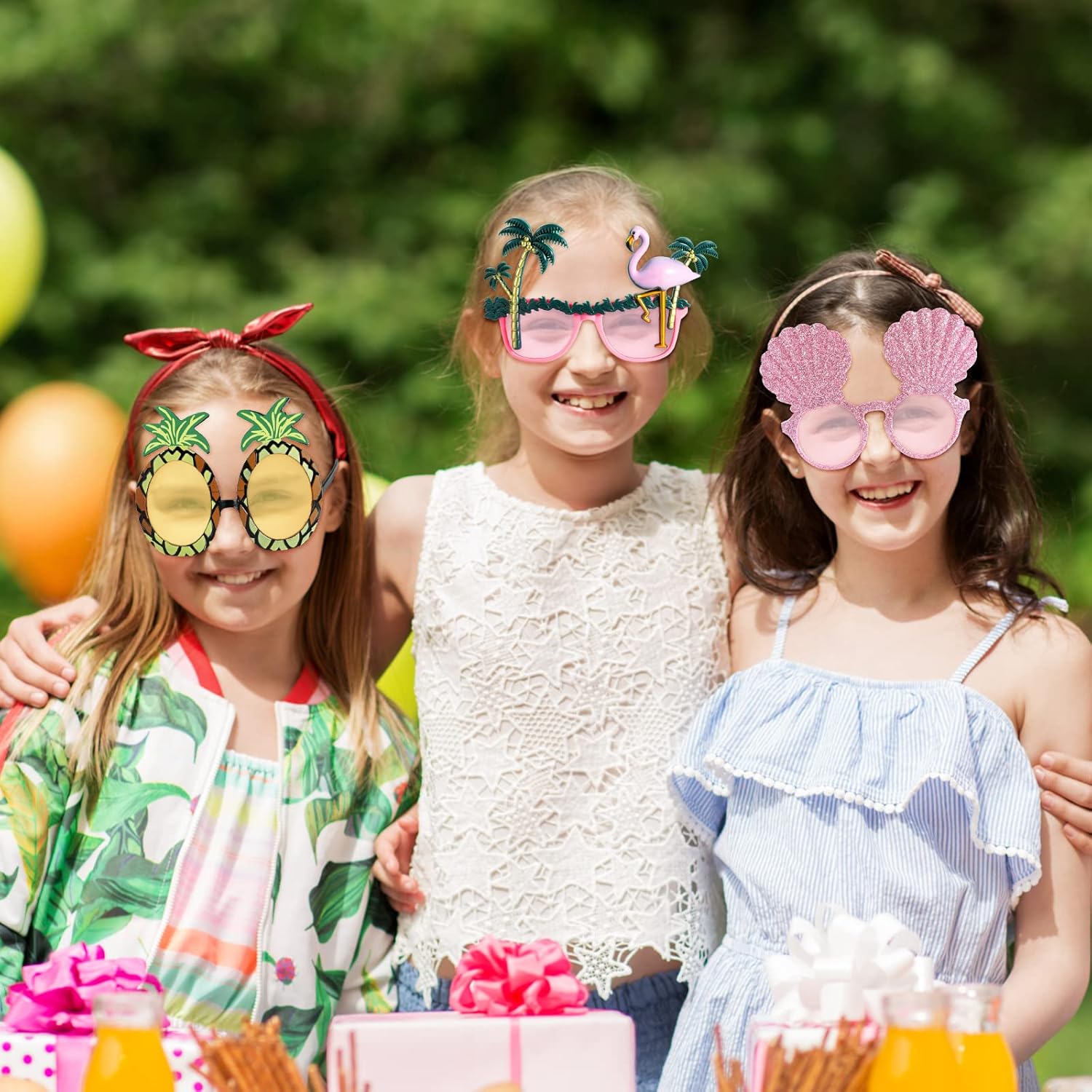 6 Pairs Novelty Party Sunglasses, Funny Luau Party Sunglasses