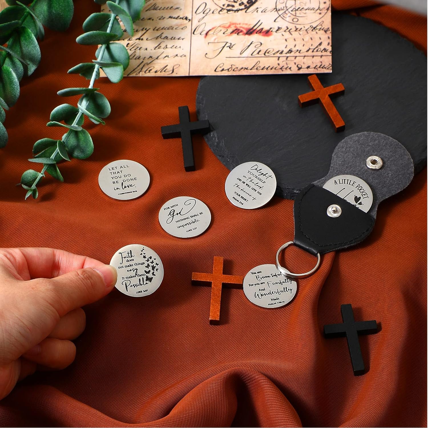 6 Pcs Pocket Hug Token Long Distance Relationship Keepsake Friendship Gifts