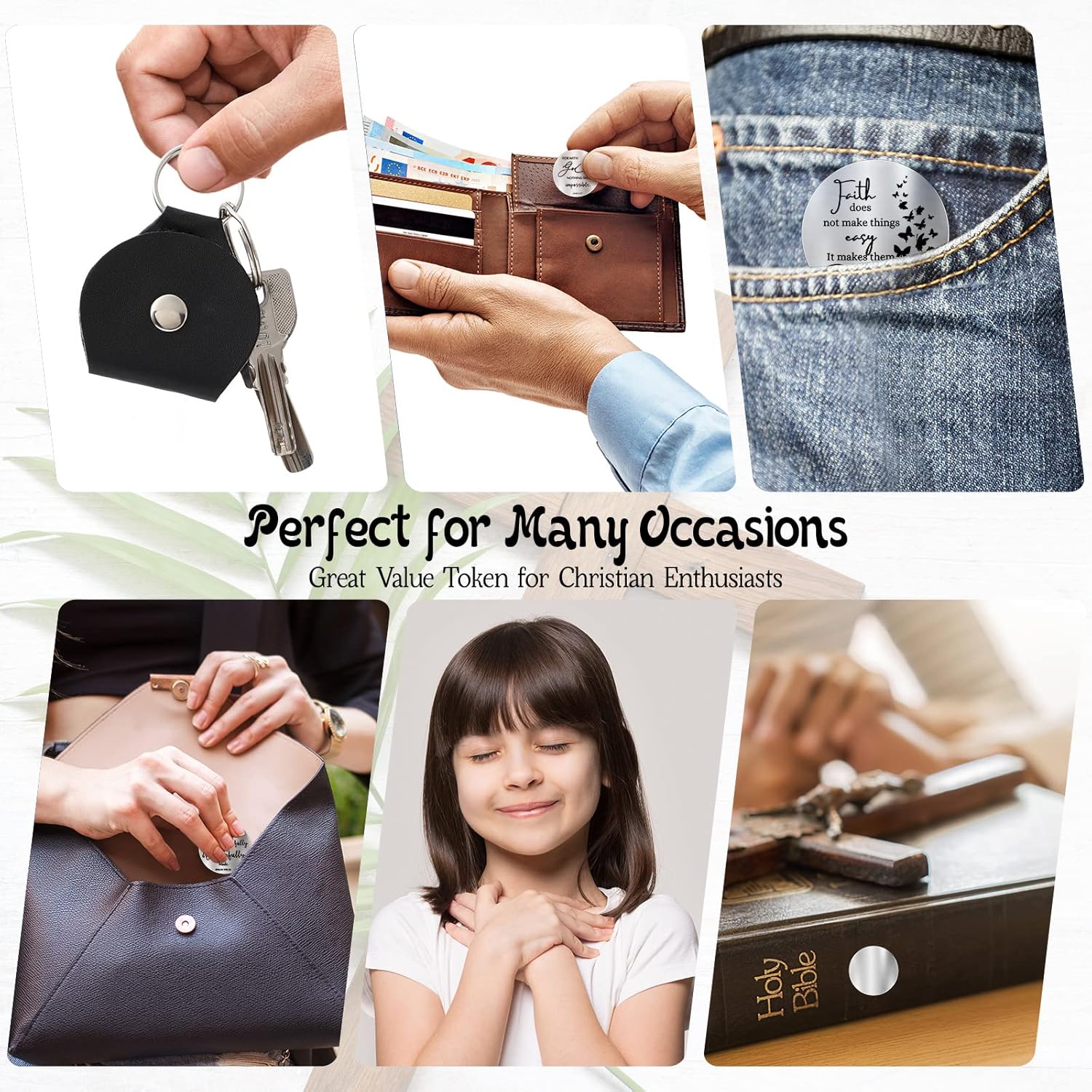 6 Pcs Pocket Hug Token Long Distance Relationship Keepsake Friendship Gifts