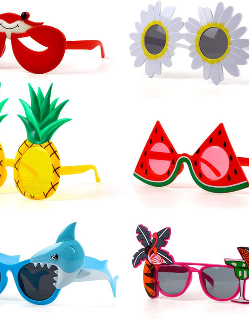 Load image into Gallery viewer, 6 Pairs Funny Sunglasses Tropical Fancy Dress Props Summer
