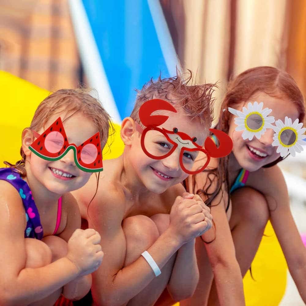 6 Pairs Funny Sunglasses Tropical Fancy Dress Props Summer
