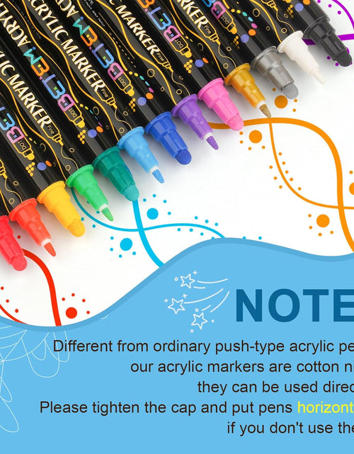 Load image into Gallery viewer, 24 Colors Dual Tip Acrylic Paint Pens Markers, Premium Acrylic Paint Pens
