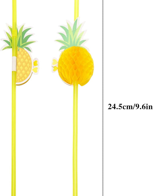 Load image into Gallery viewer, 100PCS Flamingo Fruit Paper Straws,Disposable Plastic Drinking Straws - Assorted Colors
