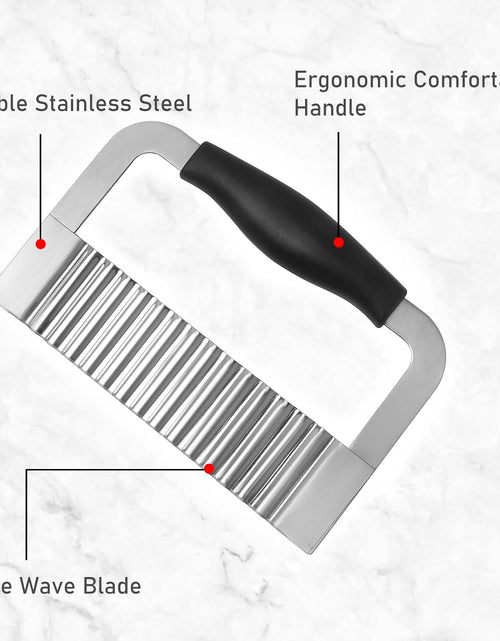 Load image into Gallery viewer, Crinkle Cutter Stainless Steel Potato Slicer Heavy Duty Wavy

