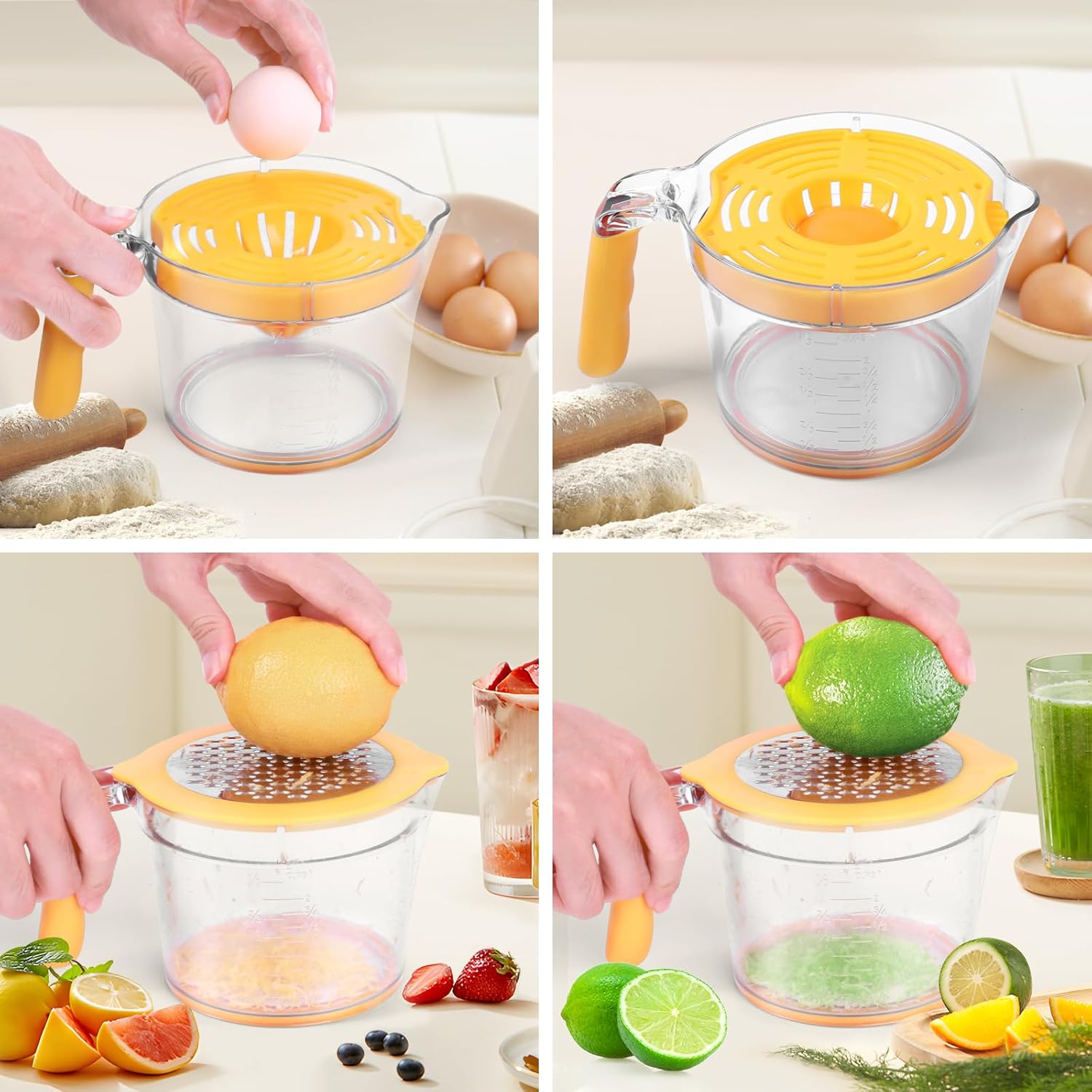 4-in-1 Manual Juicer  21-Ounce Capacity Orange Juicer