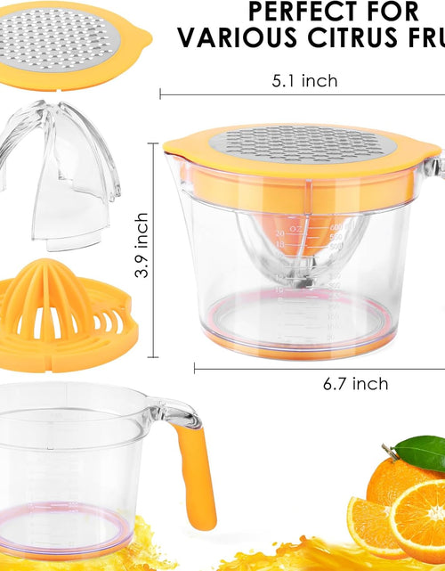Load image into Gallery viewer, 4-in-1 Manual Juicer  21-Ounce Capacity Orange Juicer
