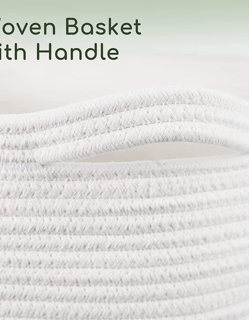 Load image into Gallery viewer, Large Cotton Woven Basket,22&quot;x22&quot;x14&quot; Rope Basket

