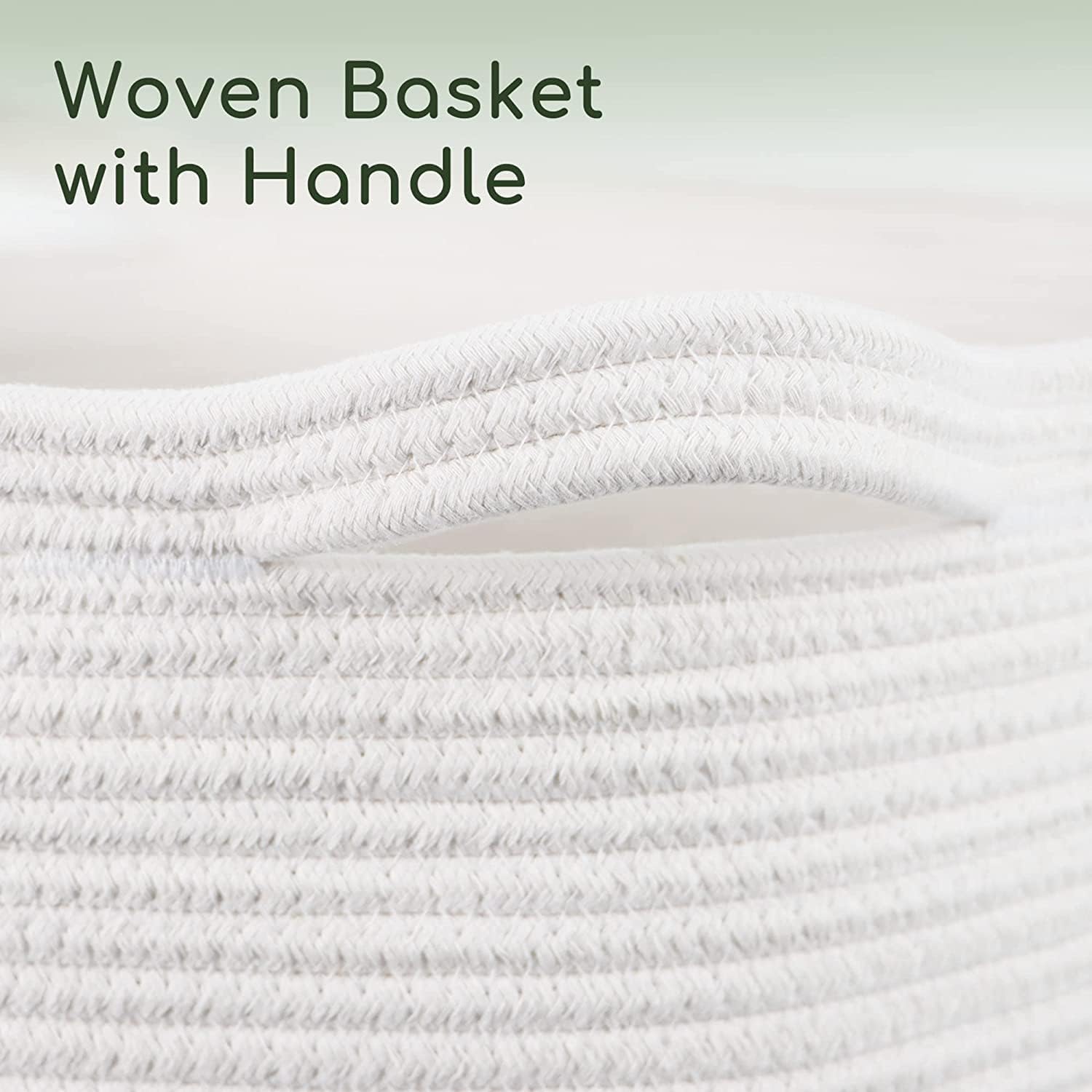 Large Cotton Woven Basket,22"x22"x14" Rope Basket (3-Toned Pink)