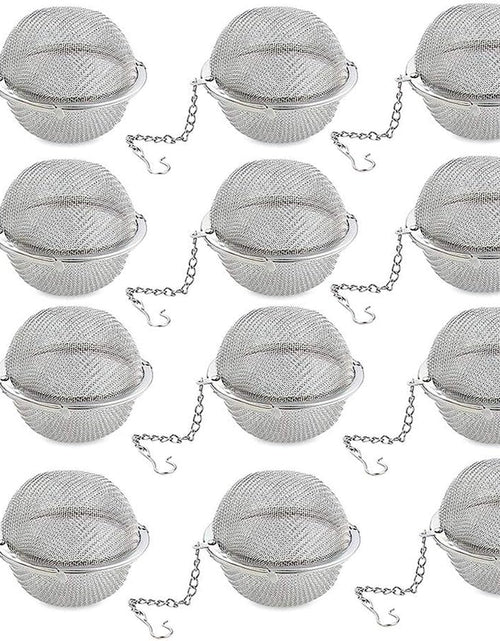 Load image into Gallery viewer, 12Pcs Tea Infuser Silicone Handle Stainless Steel Tea Strainer

