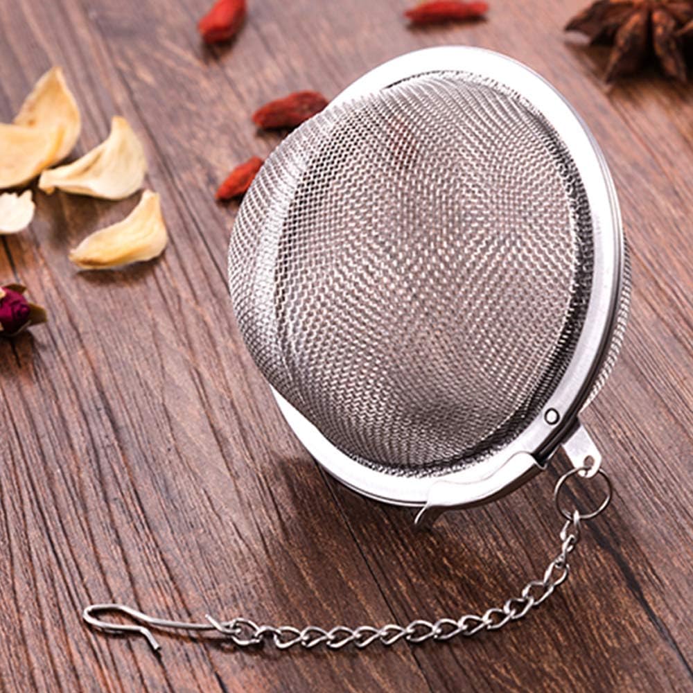 12Pcs Tea Infuser Silicone Handle Stainless Steel Tea Strainer